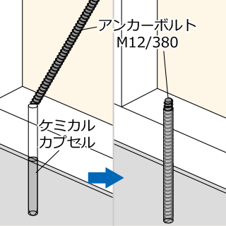 ホールダウンボルダ20凸施工手順３