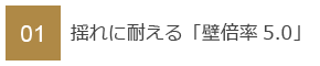 01　揺れに耐える「壁倍率5.0」