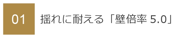 01　揺れに耐える「壁倍率5.0」